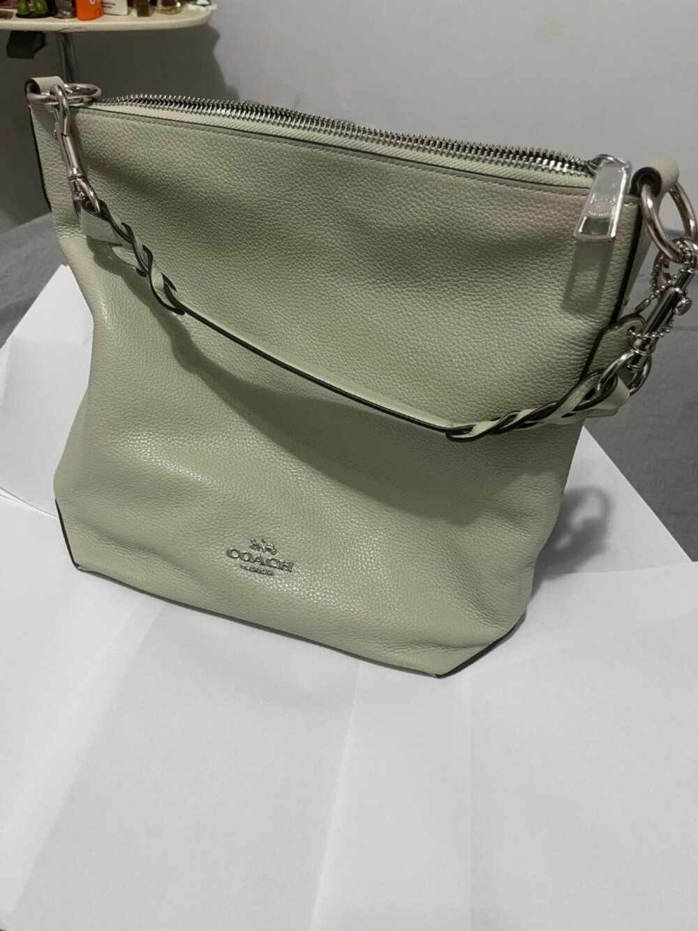 Coach Mixed Leather Edie Shoulder Bag 31